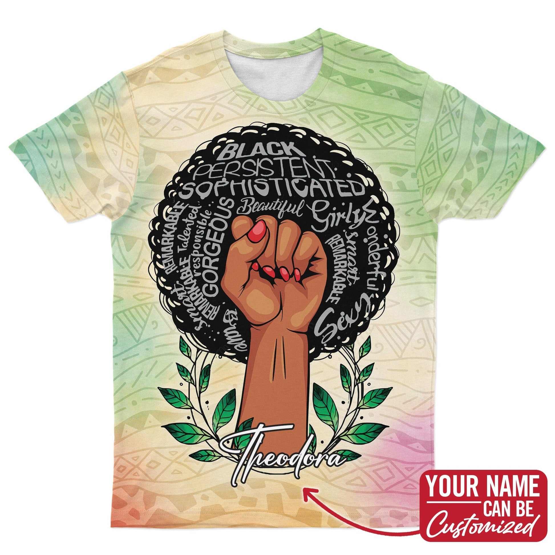 Afro Fist T-Shirt AOP Tee Tianci 