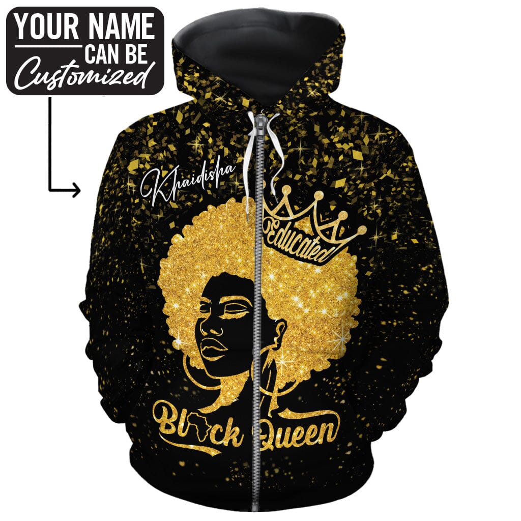 Educated Black Queen 2 All over Hoodie African American Clothing