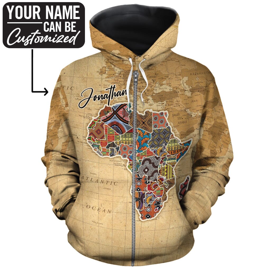 Africa On World Map All-over Hoodie Hoodie Tianci 