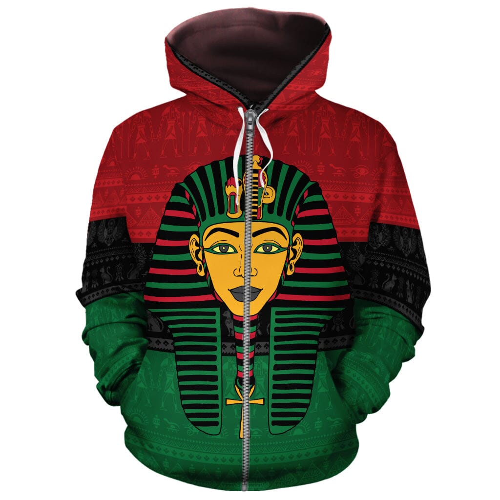 Pharaoh In Pan-African Colors All-over Hoodie Hoodie Tianci 
