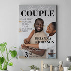Personalized Dope Black Couple Magazine Cover Canvas Wall Canvas Dreamship 