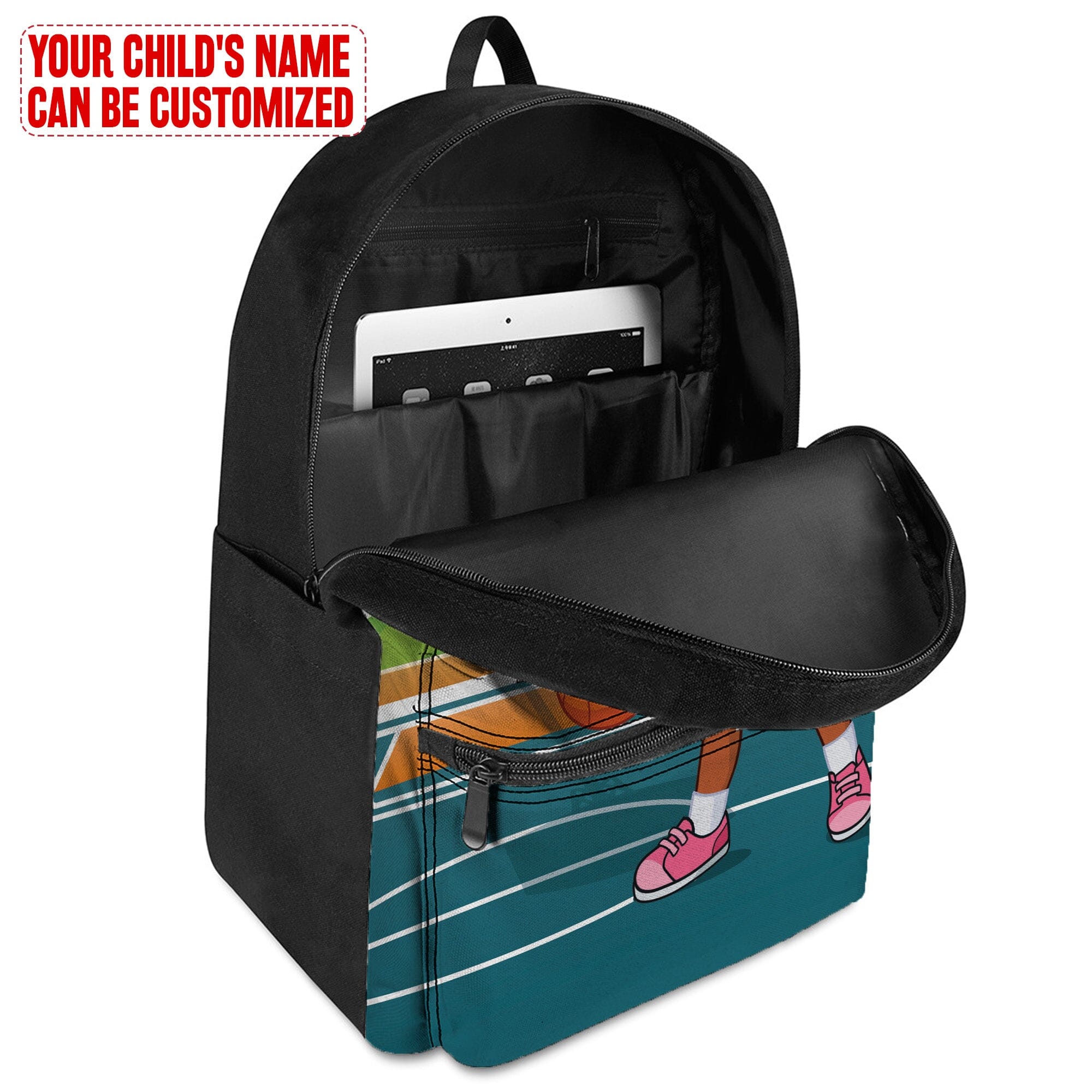 Personalized Little Afro Basketball Player Kid Backpack Kid Backpack Tianci 