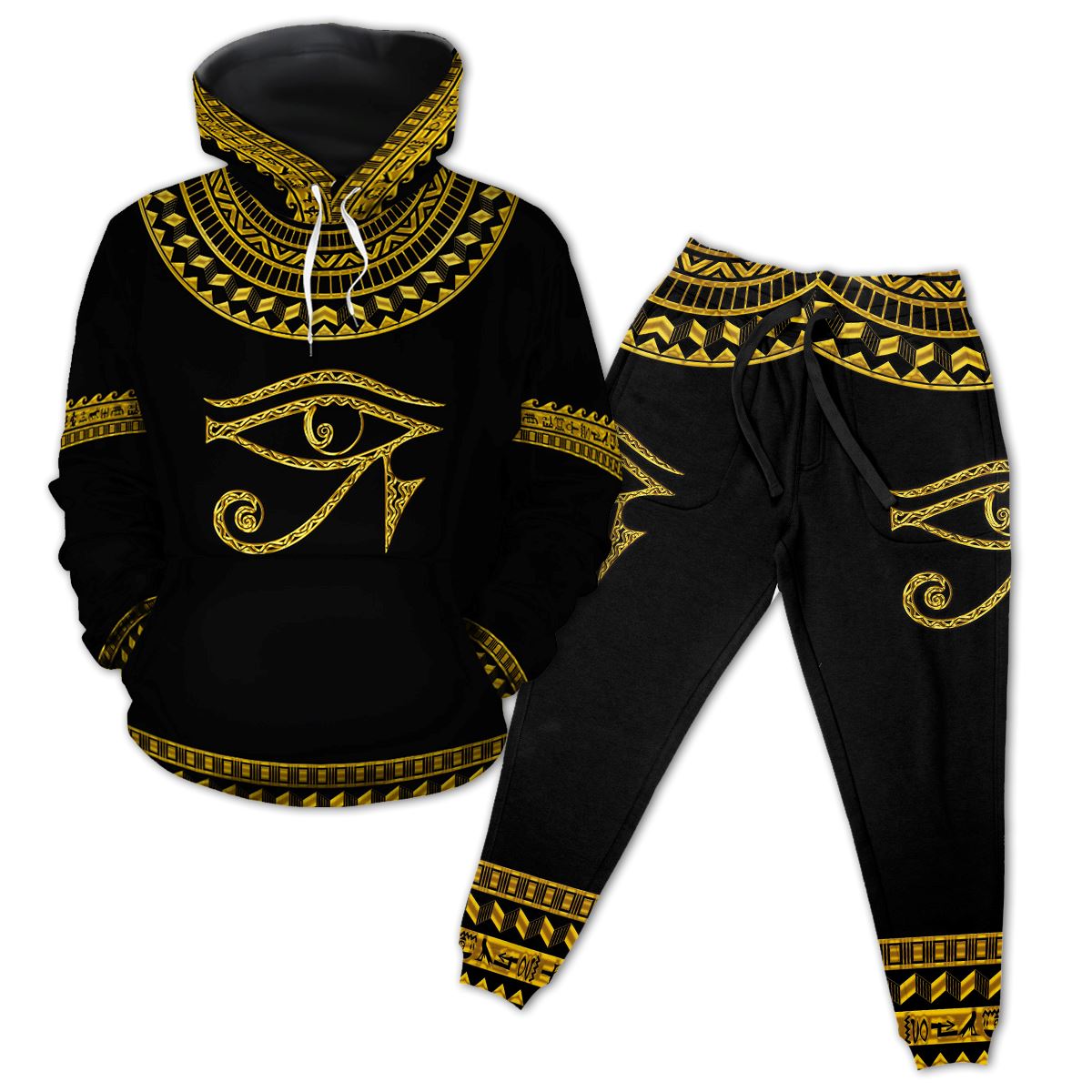 RA Egypt All-over Hoodie And Joggers Set Hoodie Joggers Set Tianci 