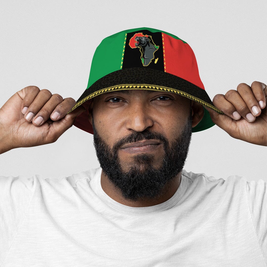 Powerful Panther Africa Reversible Bucket Hat Reversible Bucket Hat Tianci 