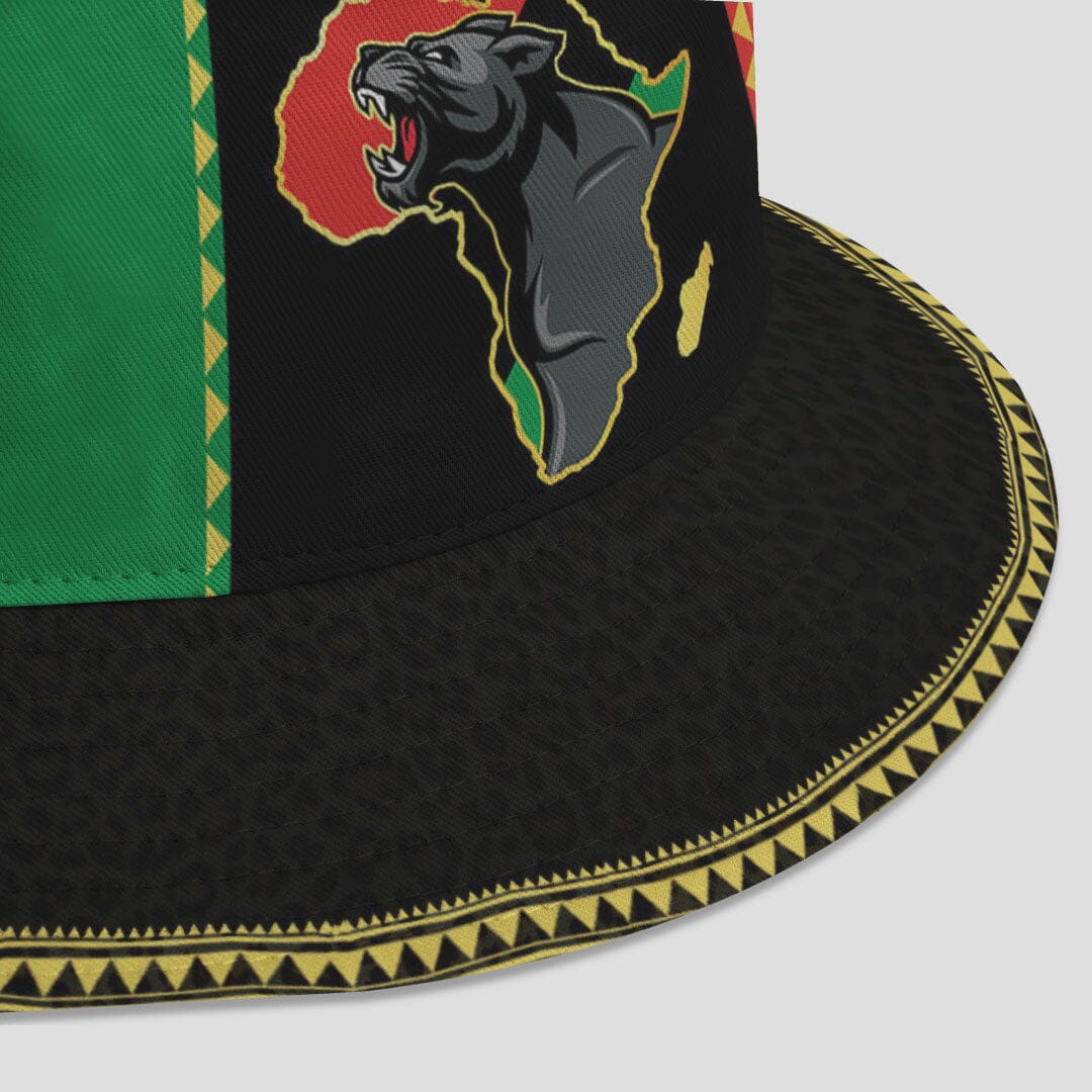 Powerful Panther Africa Reversible Bucket Hat Reversible Bucket Hat Tianci 