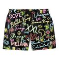 Dope Black King Neon Hawaiian Shirt and Shorts Set Hawaiian Shirt And Shorts Set Tianci 