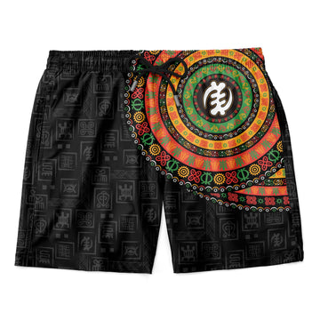 Adinkra Symbols Print Shorts Shorts Tianci 