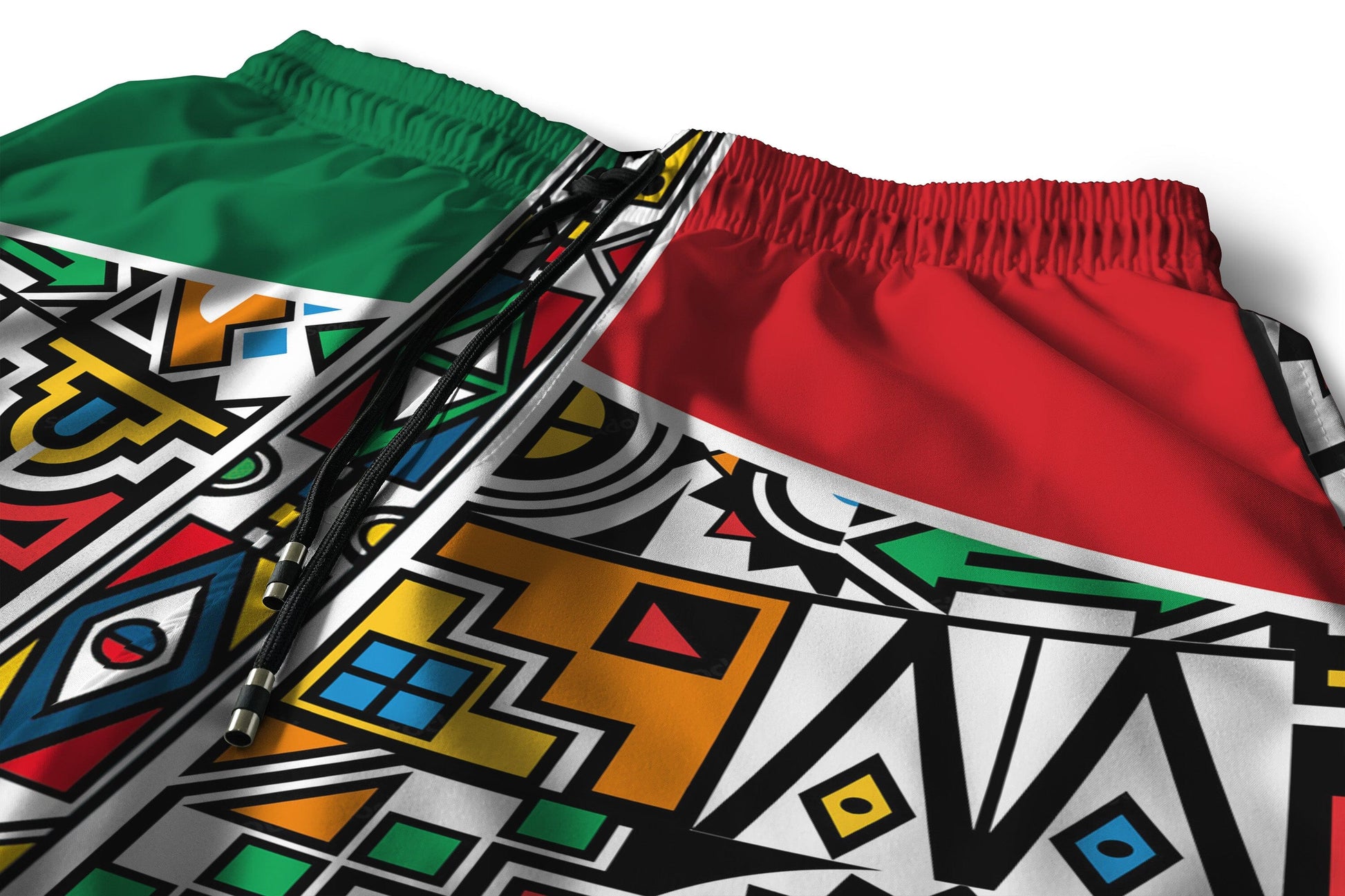 African Ndebele Pattern Shorts Shorts Tianci 