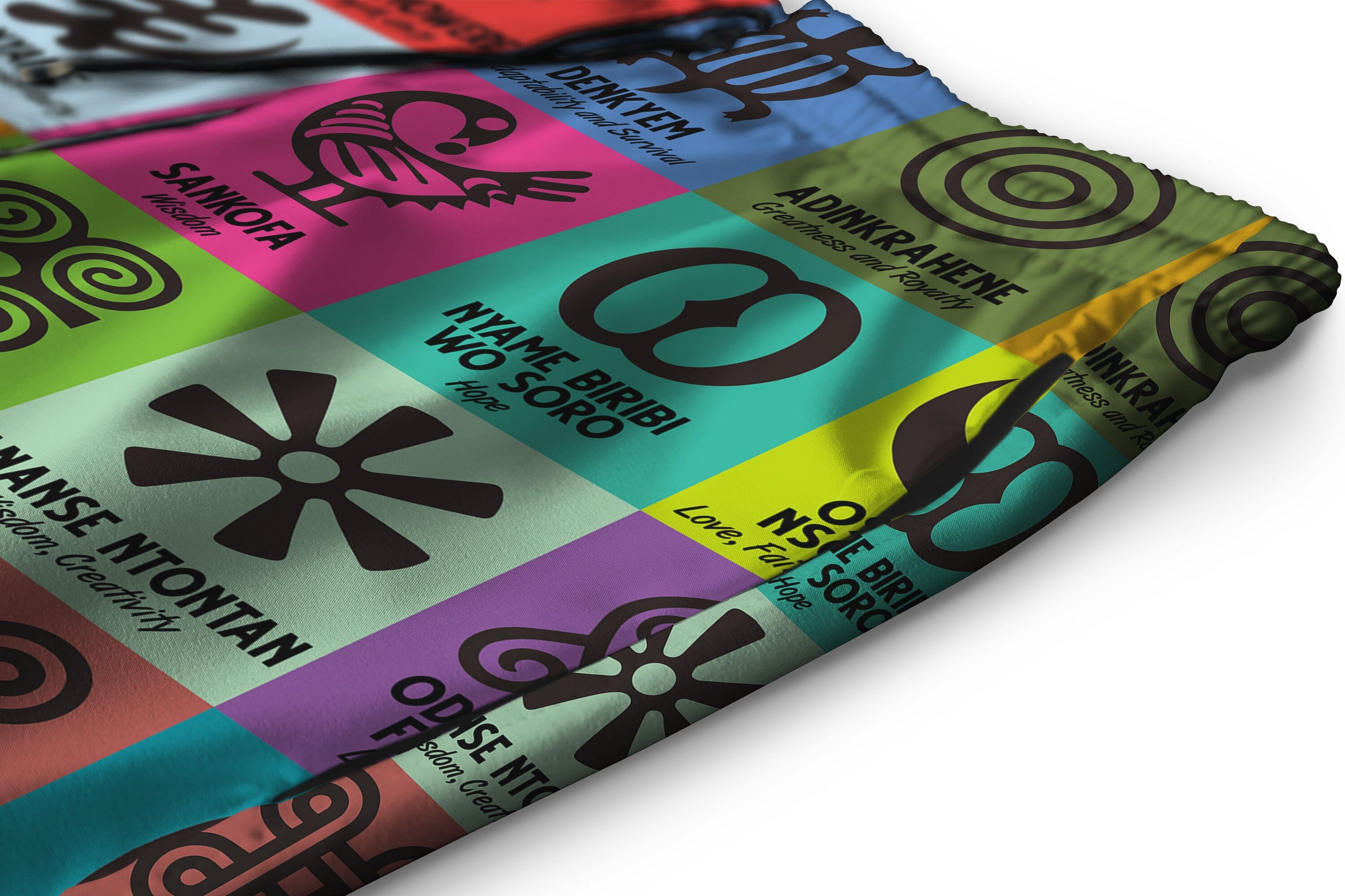 Multi Color Adinkra Symbols Shorts Shorts Tianci 