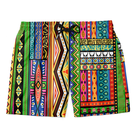 African Striped Patterns Shorts Shorts Tianci