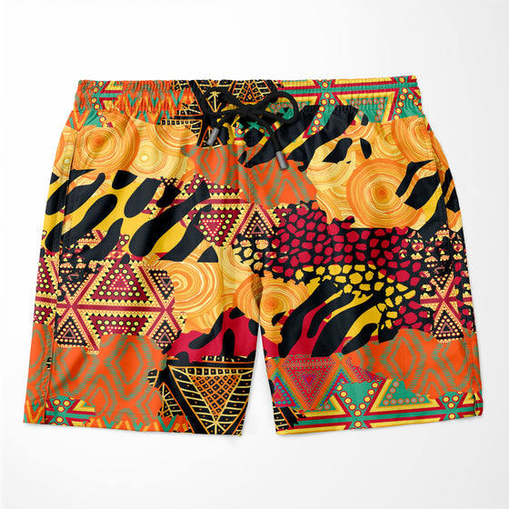 Colored African Patchwork Shorts Shorts Tianci 
