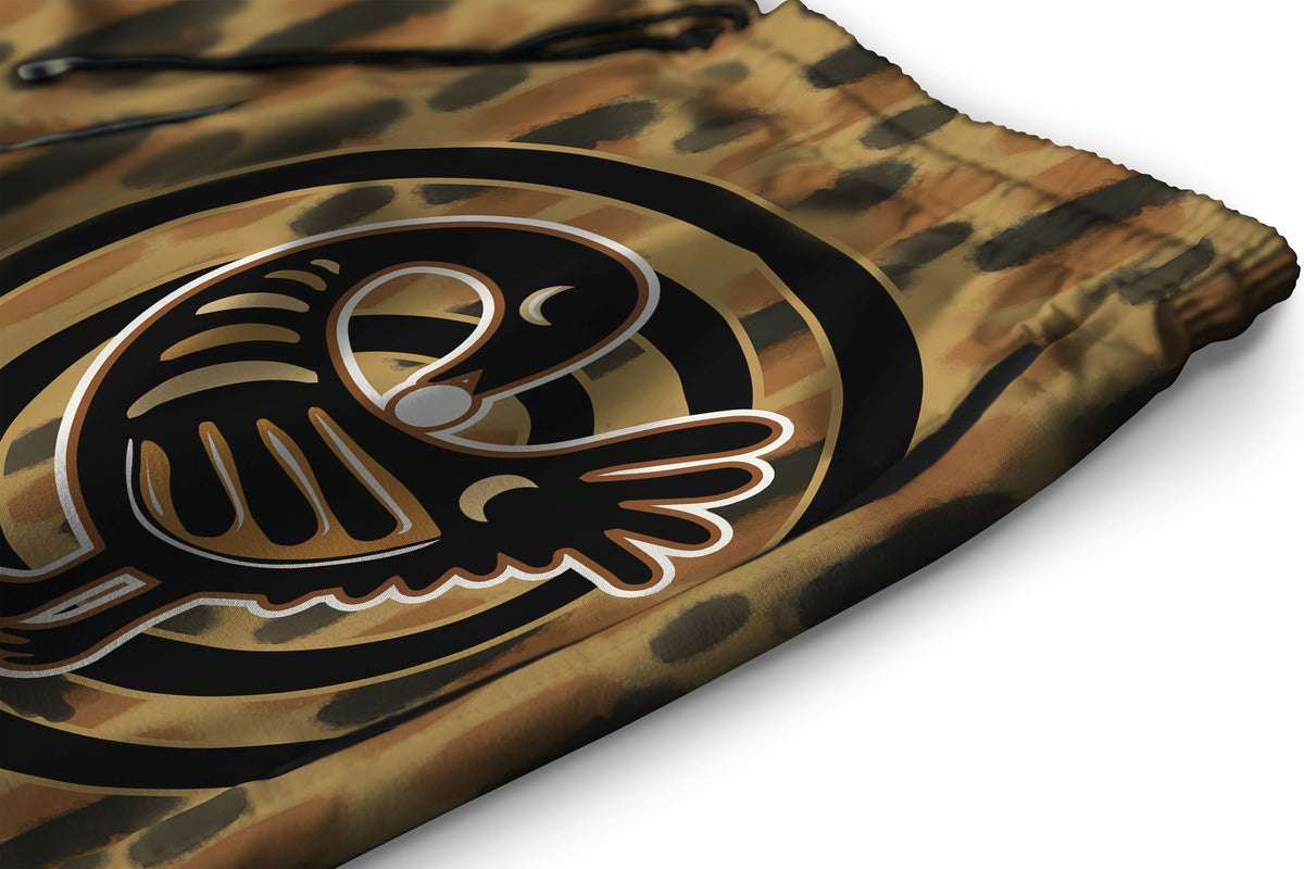 Printed Mud Cloth and Adinkra Symbol Shorts Shorts Tianci 