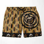 Printed Mud Cloth and Adinkra Symbol Shorts Shorts Tianci 