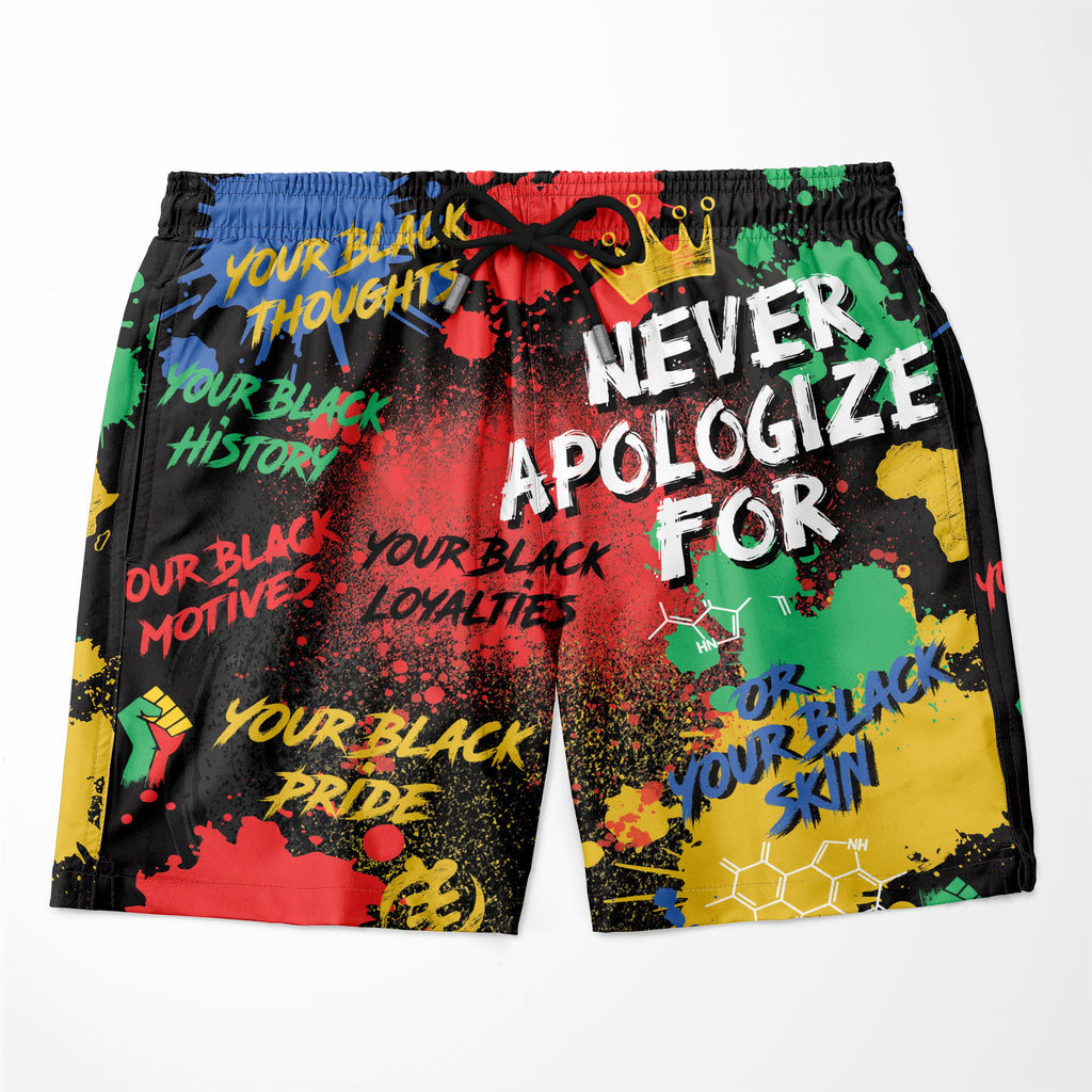 Never Apologize For Being Black Shorts Shorts Tianci 