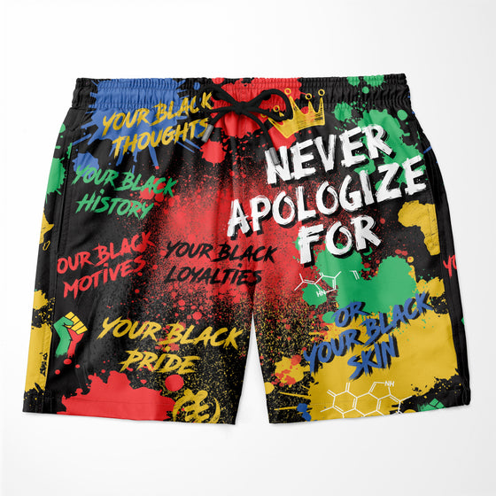 Never Apologize For Being Black Shorts Shorts Tianci 