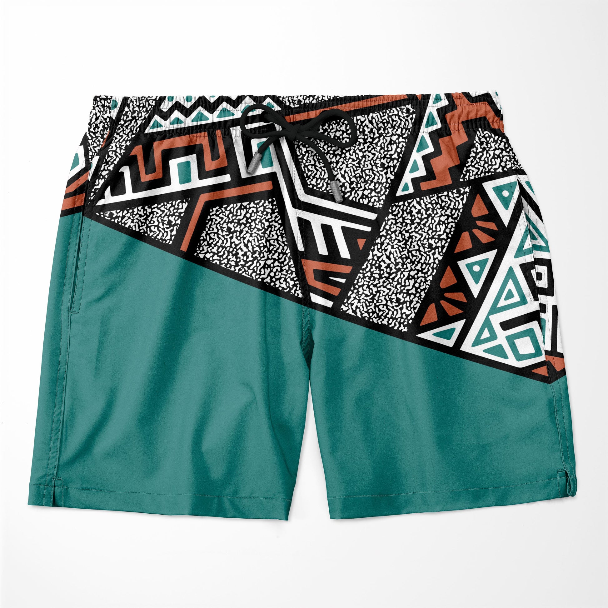 African Geometric Pattern T-shirt and Shorts Set Melaninful 