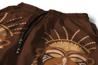 African Mask Printed Mudcloth Shorts Shorts Tianci 