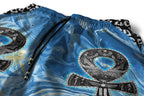 Ankh On Blue Marble Shorts Shorts Tianci 