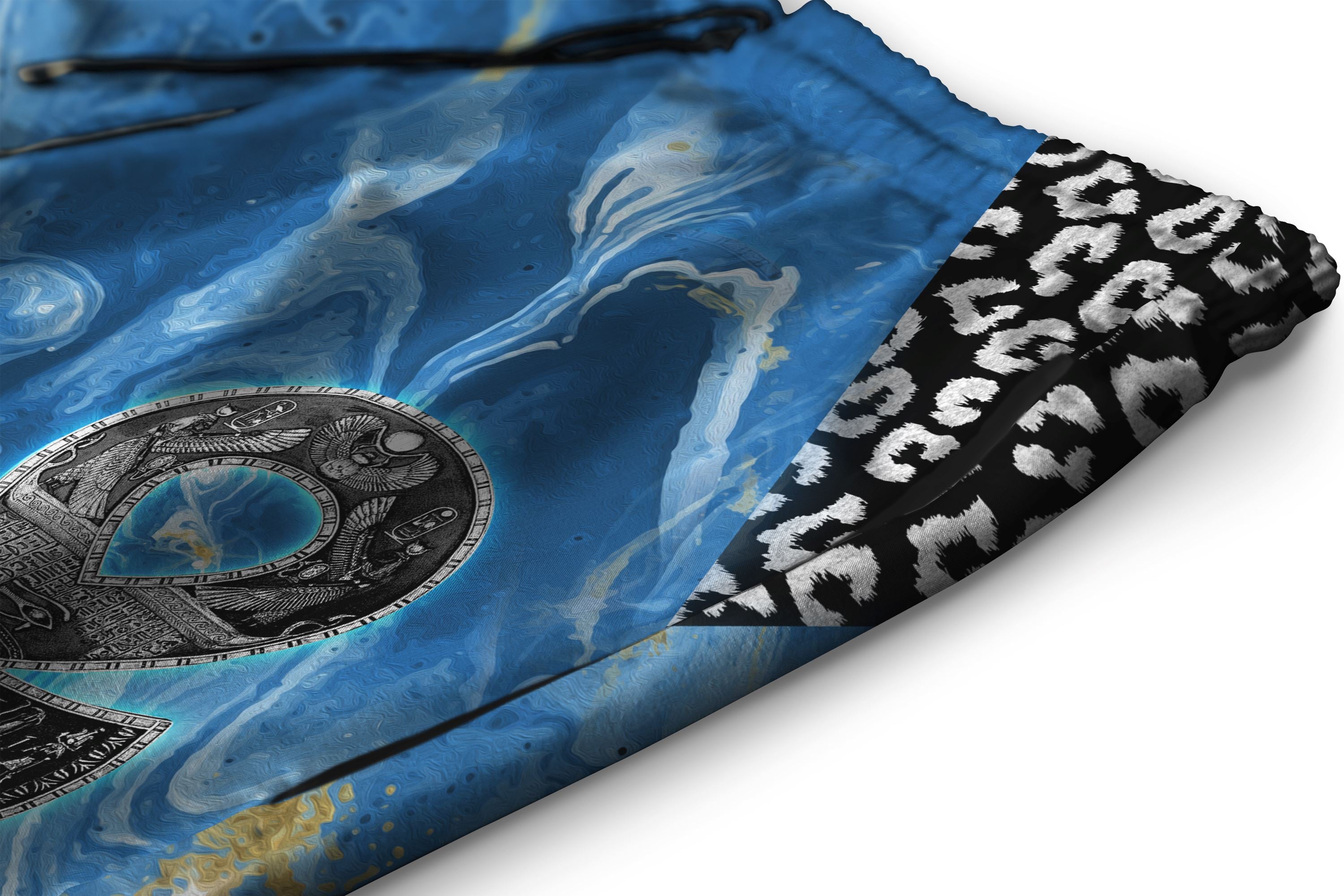 Ankh On Blue Marble Shorts Shorts Tianci 