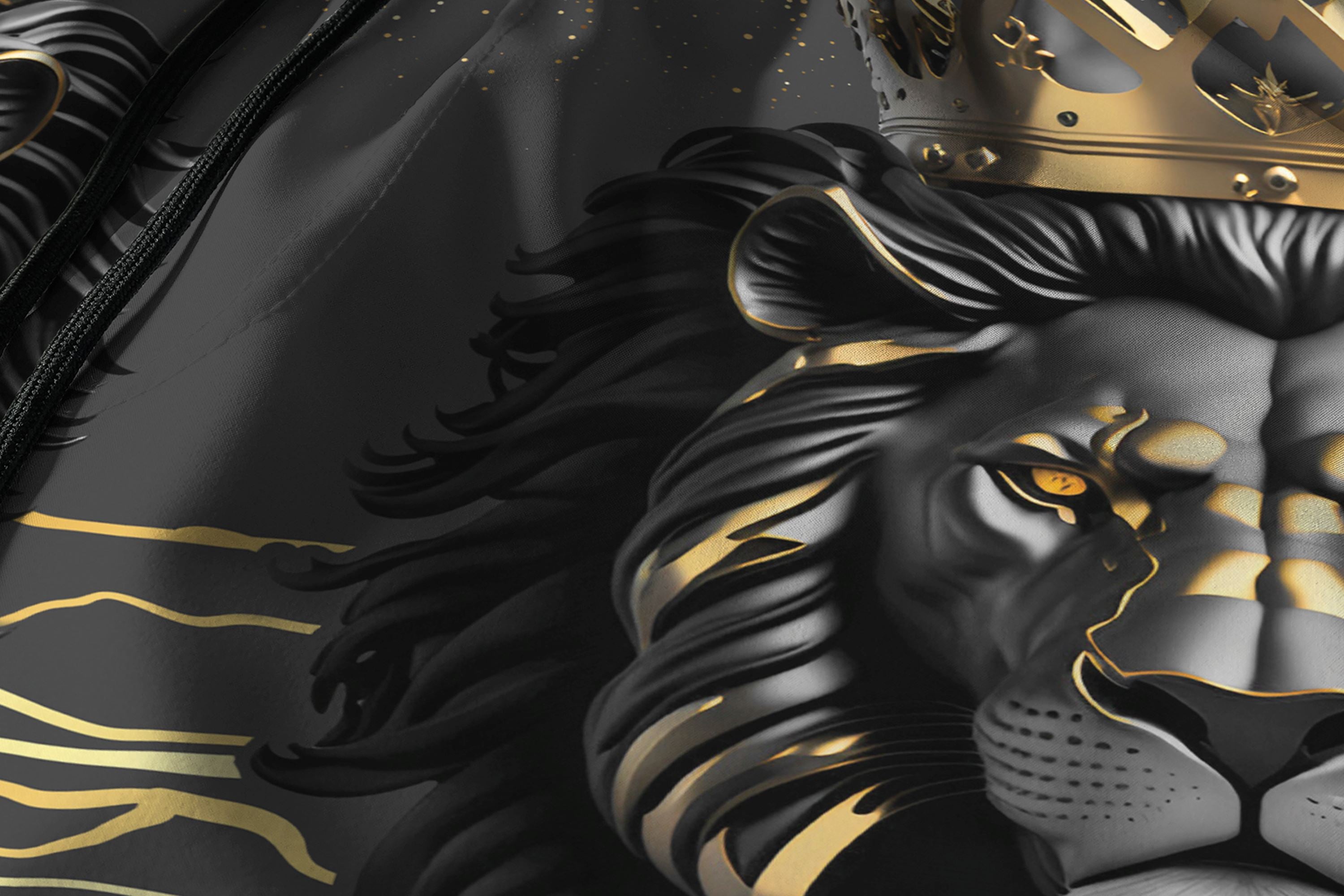 Black and Gold Lion Shorts – Melaninful