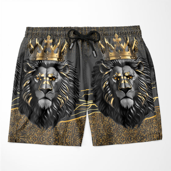 Black and Gold Lion Shorts Shorts Tianci