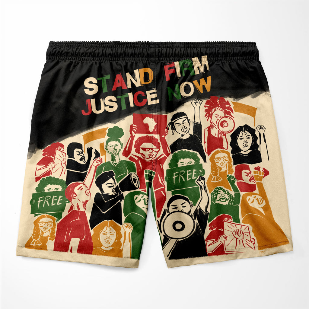 Stand Firm Justice Now Shorts Shorts Tianci 