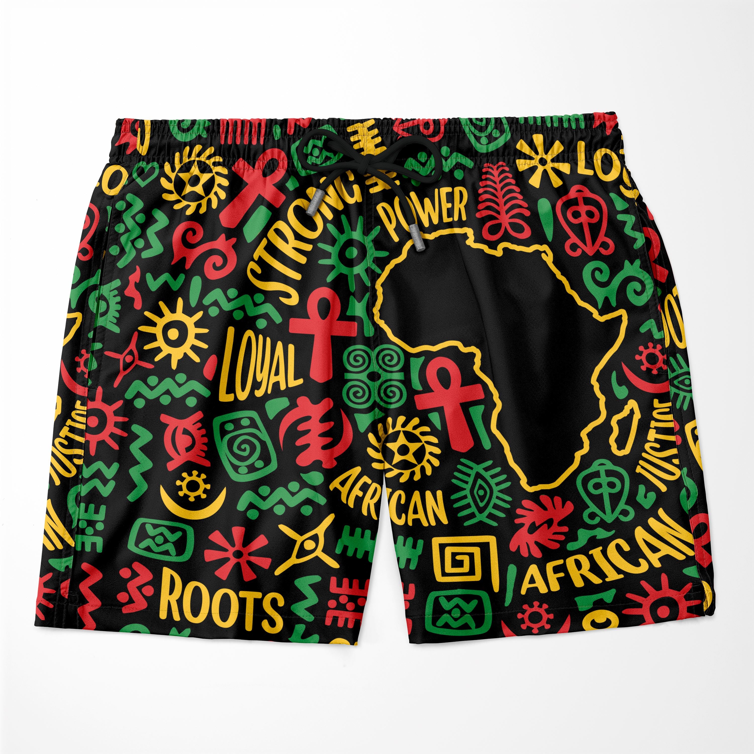 African Map Symbol Shorts Shorts Tianci 