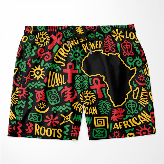 African Map Symbol Shorts Shorts Tianci 