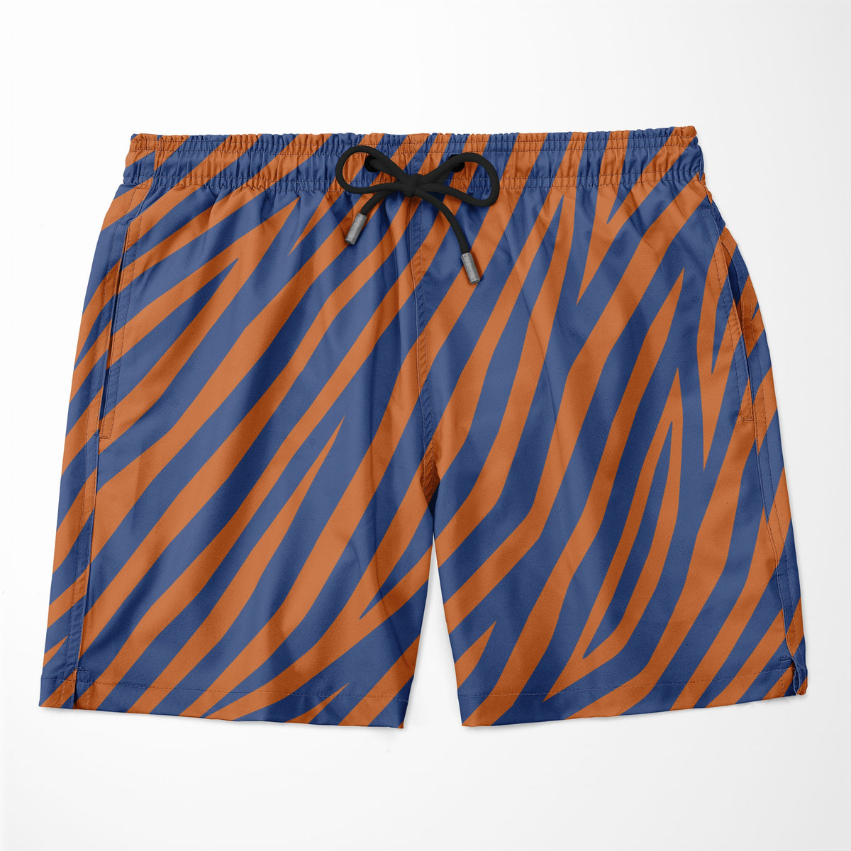 Orange and Cobalt Zebra Shorts Shorts Tianci 