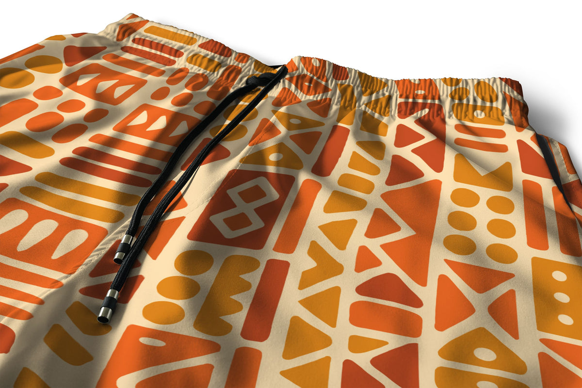 Tribal Sunset Mosaic Shorts Shorts Tianci 