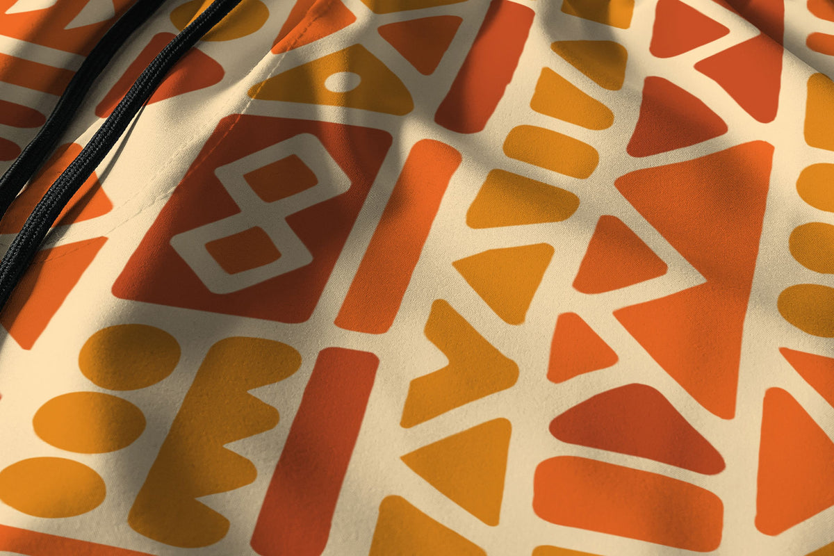 Tribal Sunset Mosaic Shorts Shorts Tianci 