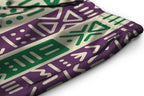 Purple and Green Mudcloth Shorts Shorts Tianci 