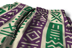 Purple and Green Mudcloth Shorts Shorts Tianci 
