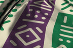 Purple and Green Mudcloth Shorts Shorts Tianci 
