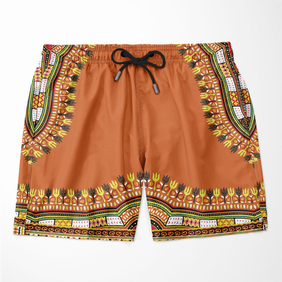 Printed Dashiki In Orange Shorts Shorts Tianci S