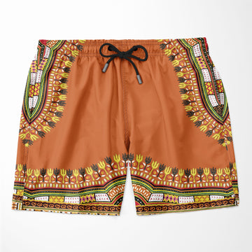 Printed Dashiki In Orange Shorts Shorts Tianci S 