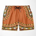 Printed Dashiki In Orange Hawaiian Shirt And Shorts Set Hawaiian Shirt And Shorts Set Melaninful 