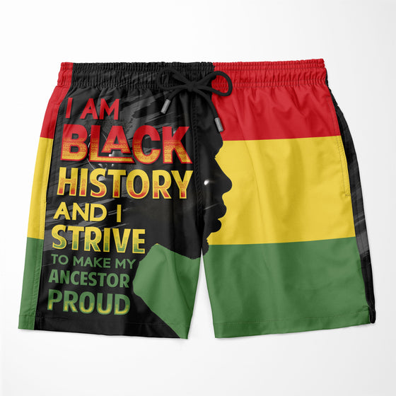 I Am Black History And I Strive To Make My Ancestor Shorts Shorts Tianci S 