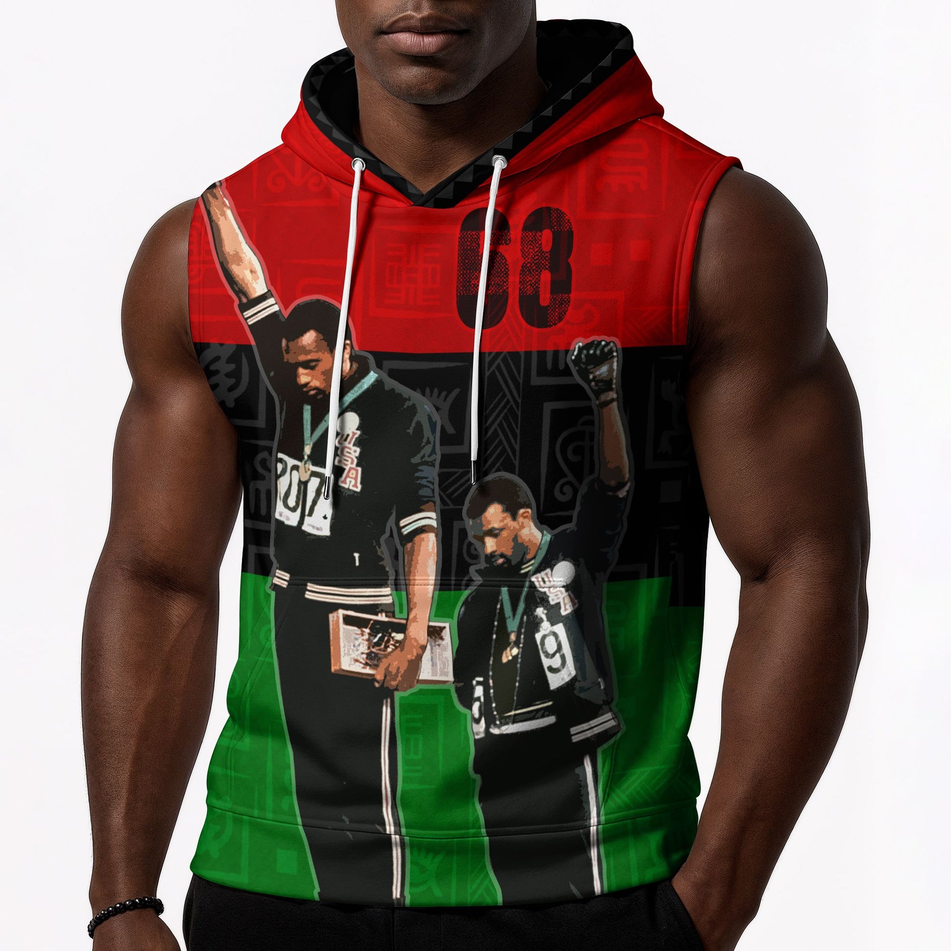 68 Olympics Sleeveless Hoodie Sleeveless Hoodie Zootop Bear 