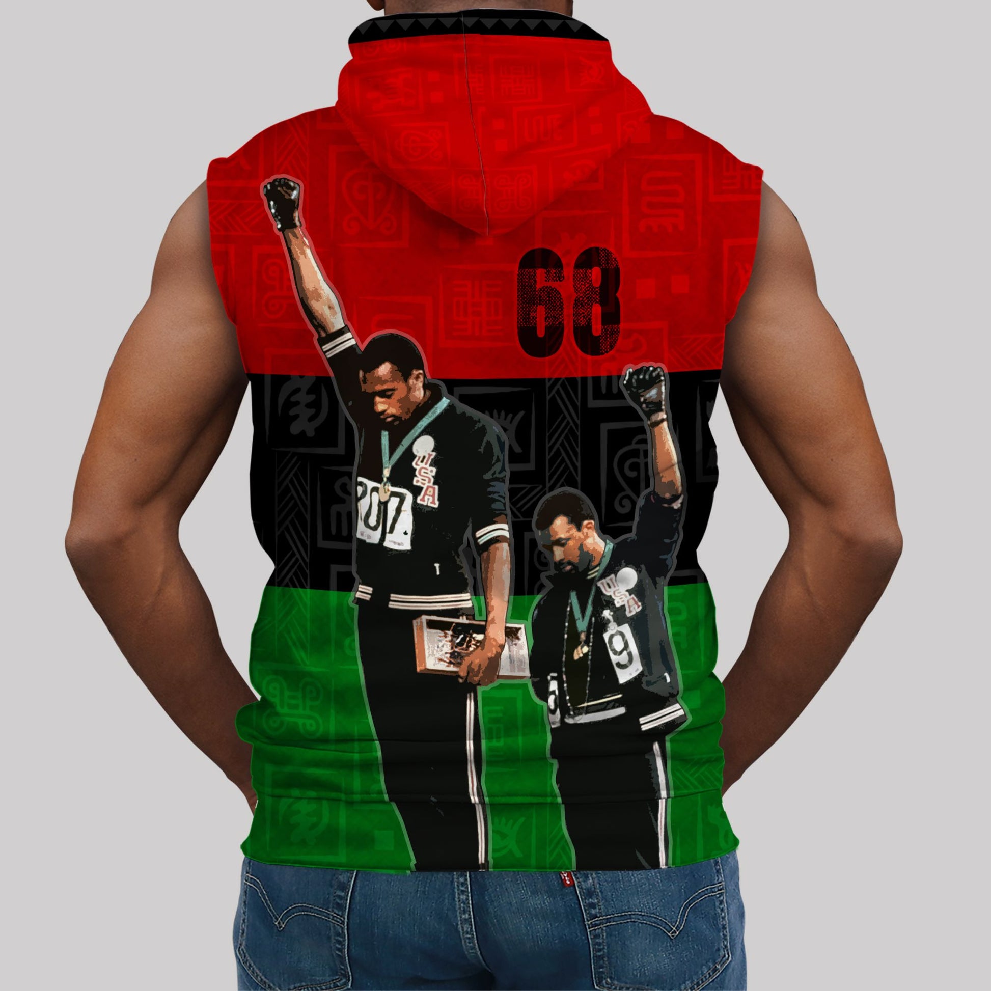 68 Olympics Sleeveless Hoodie Sleeveless Hoodie Zootop Bear 