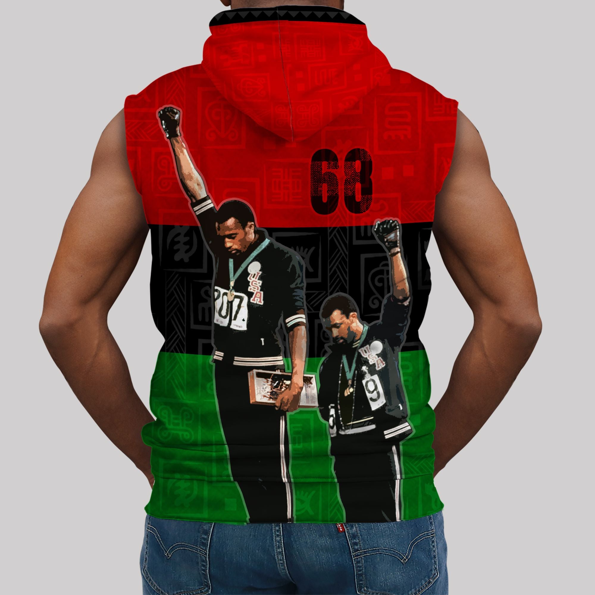 68 Olympics Sleeveless Hoodie Sleeveless Hoodie Zootop Bear 