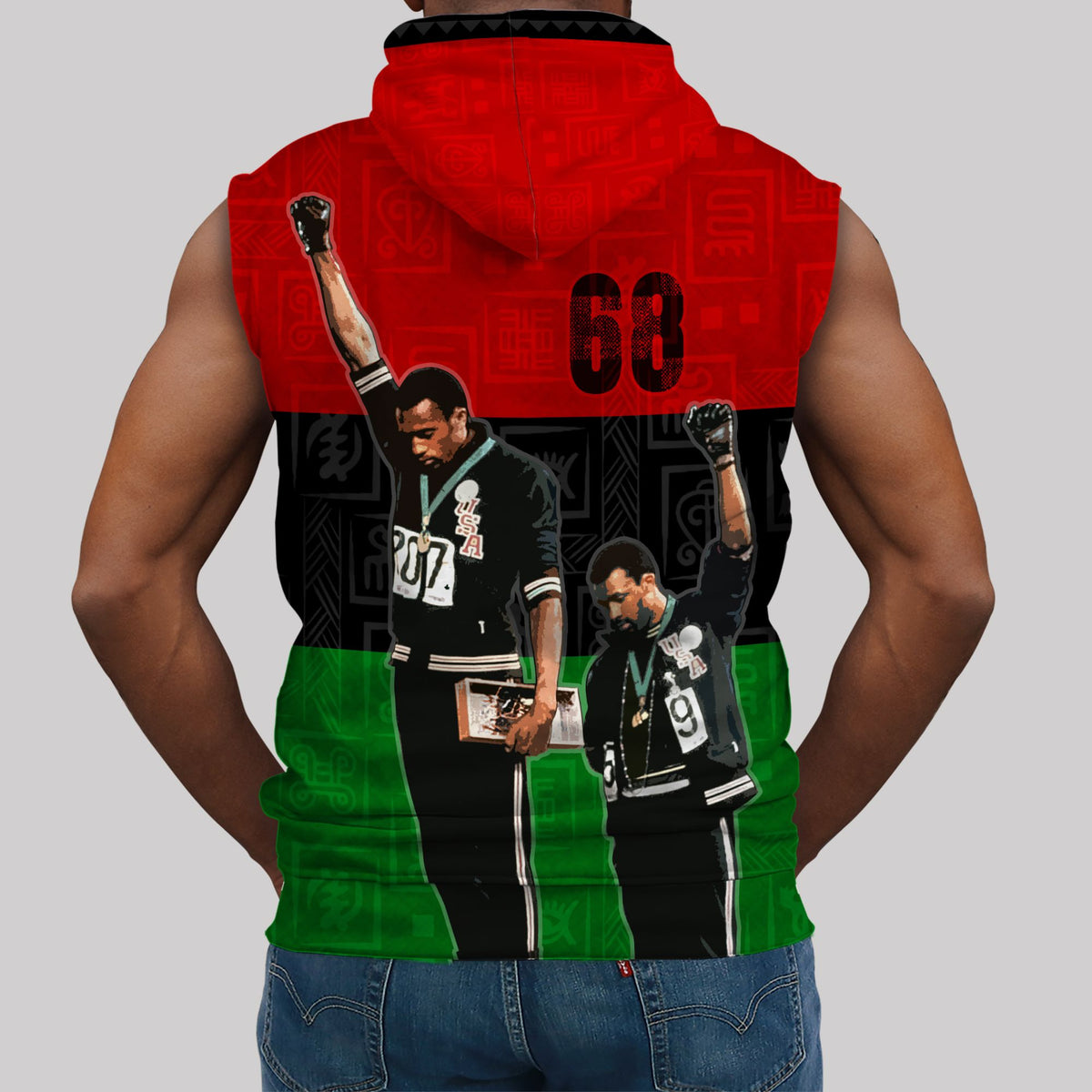 68 Olympics Sleeveless Hoodie Sleeveless Hoodie Zootop Bear 