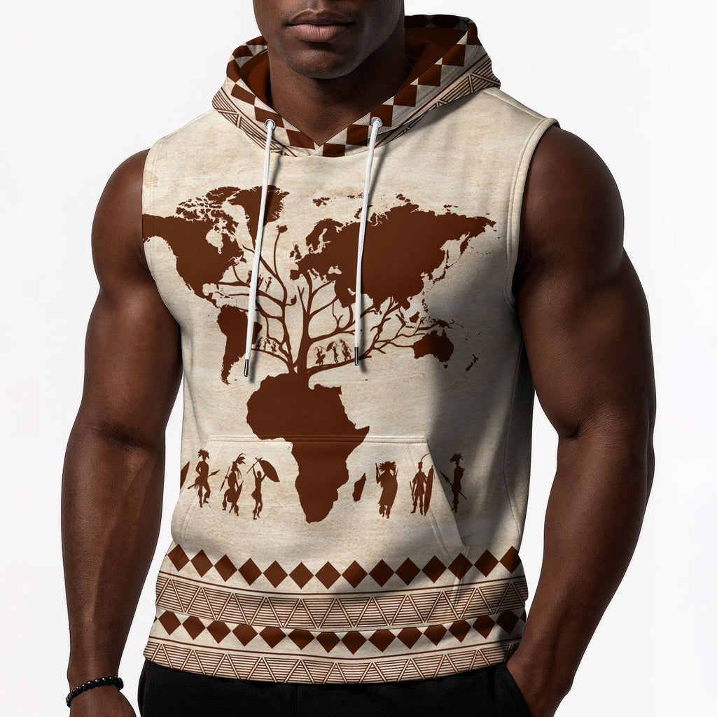Root Africa Sleeveless Hoodie Sleeveless Hoodie Zootop Bear 