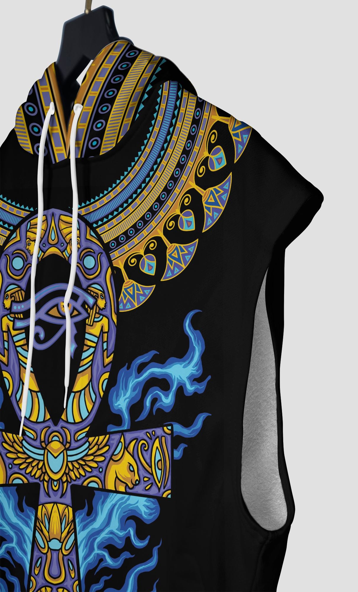 Egyptian Ankh Ft Eye Of Ra Sleeveless Hoodie Sleeveless Hoodie Zootop Bear 