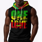 Reggae One Love Sleeveless Hoodie Sleeveless Hoodie Zootop Bear 