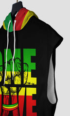 Reggae One Love Sleeveless Hoodie Sleeveless Hoodie Zootop Bear 
