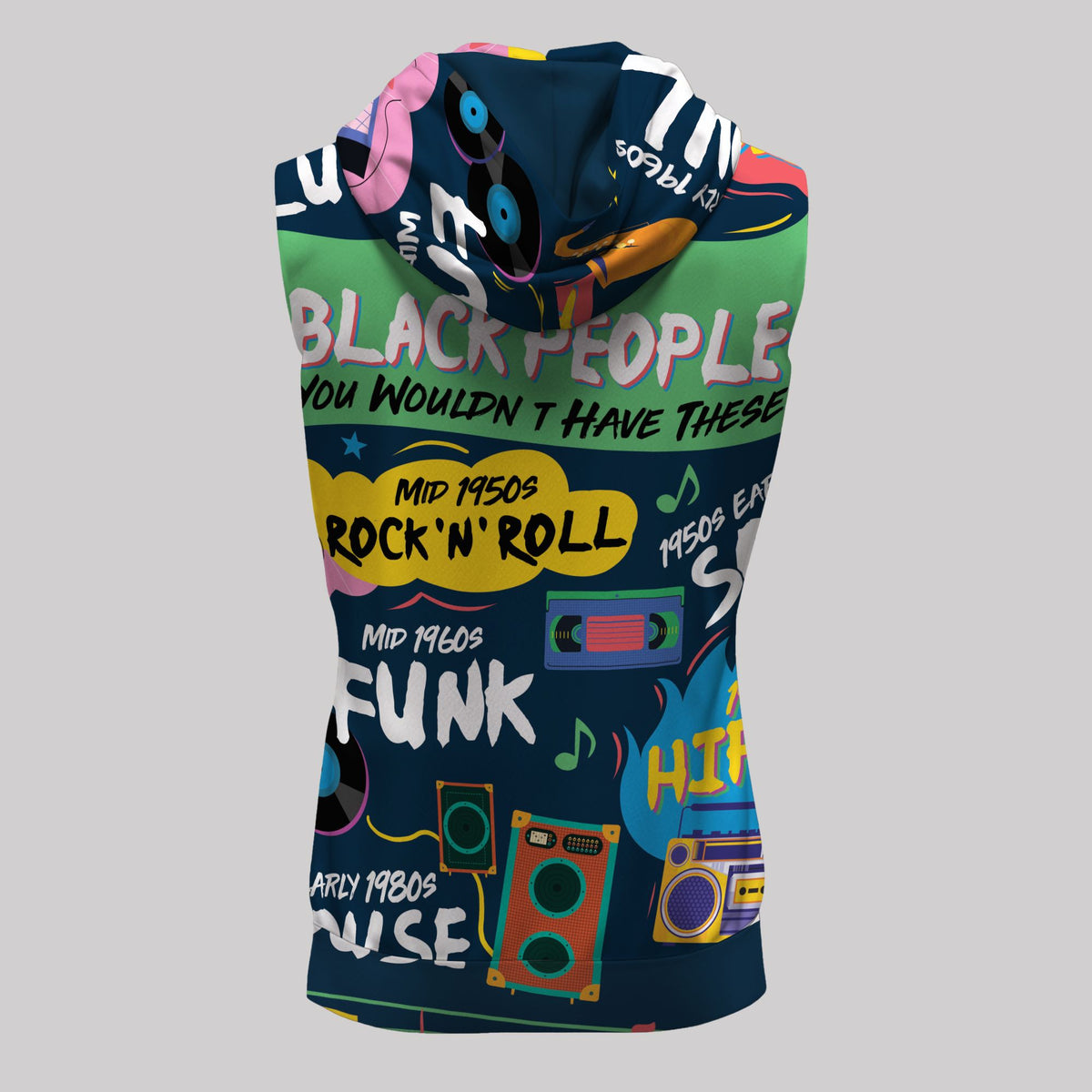 Music That Makes Us Proud Sleeveless Hoodie Sleeveless Hoodie Zootop Bear 
