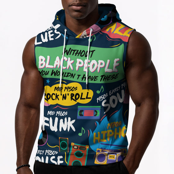 Music That Makes Us Proud Sleeveless Hoodie Sleeveless Hoodie Zootop Bear 