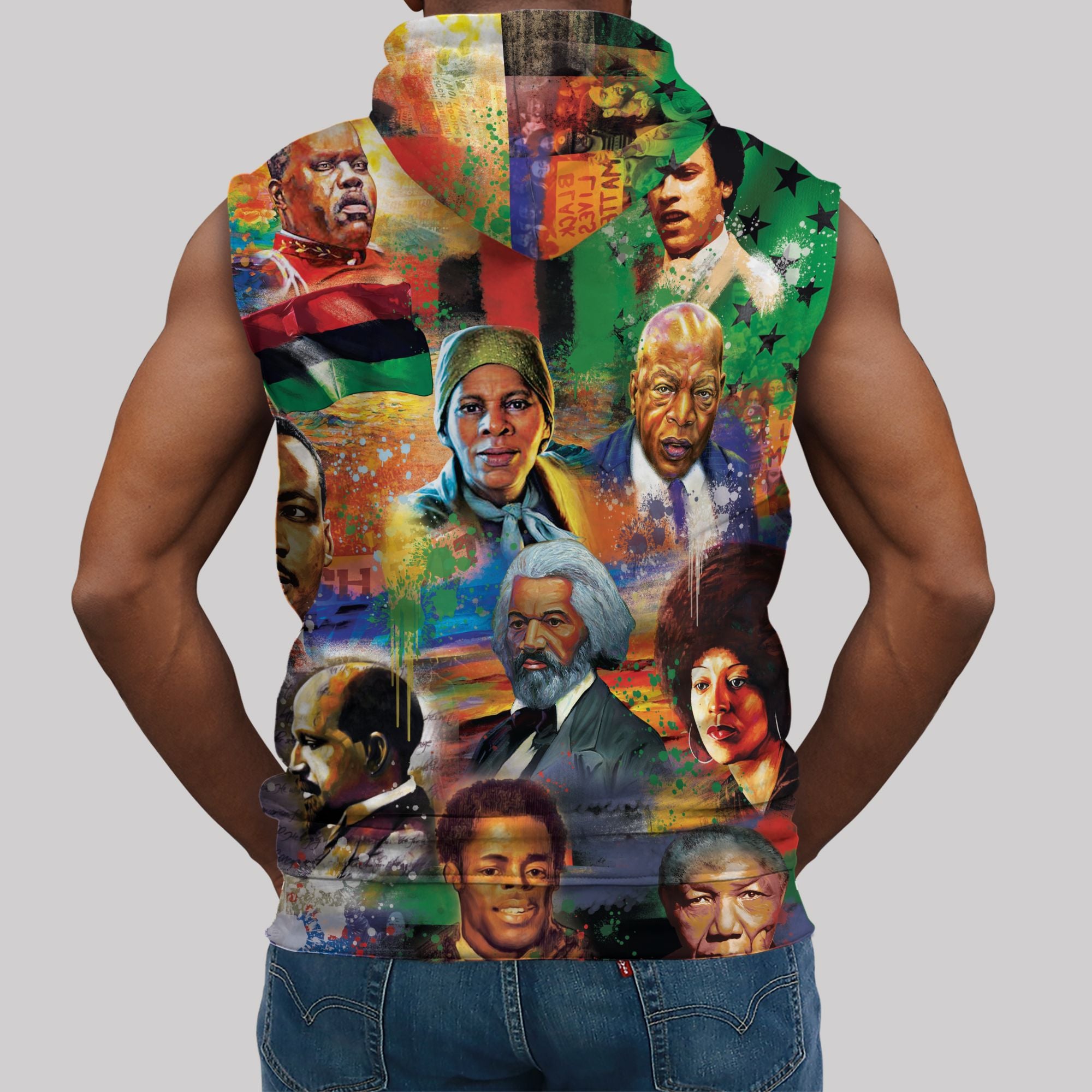 Civil Rights Moments Sleeveless Hoodie Sleeveless Hoodie Zootop Bear 