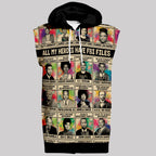 All My Heroes Have FBI Files Sleeveless Hoodie Sleeveless Hoodie Zootop Bear 